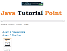 Tablet Screenshot of javatutorialpoint.com